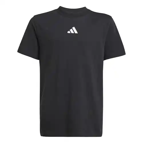 👕 CHOLLITO ADIDAS CAMISETA ESSENTIALS NEGRO/BLANCO 9-10 AÑOS
