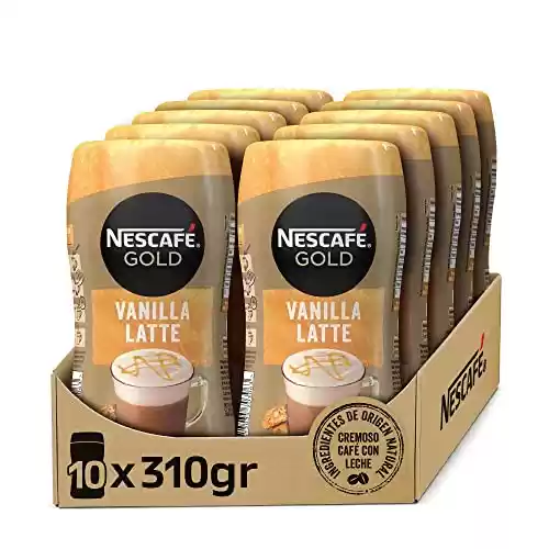 10 botes de café soluble Nescafe Gold Vainilla Latte