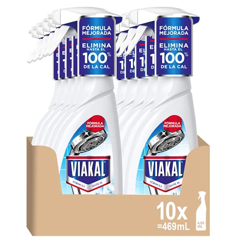 10 envases de Viakal Limpiador Antical Spray para Cocina y Baño
