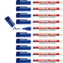 10 rotuladores edding 400 marcador permanente - azul