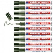 10 rotuladores permanentes Edding 3000