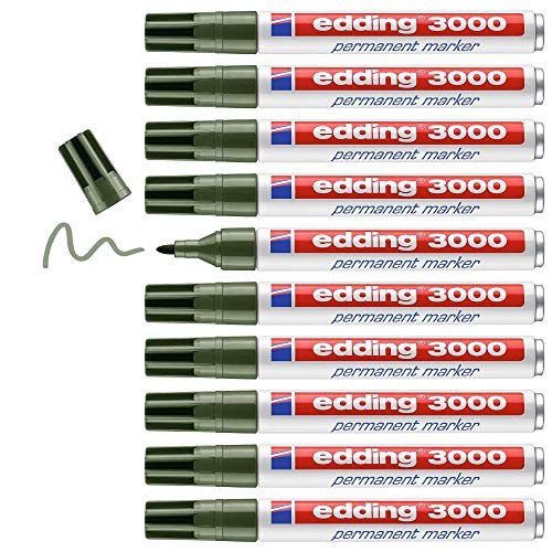 10 rotuladores permanentes Edding 3000