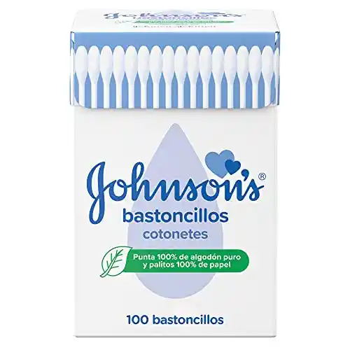 100 bastoncillos oídos Johnson's Baby para bebés, niños y adultos