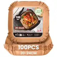100 papeles Para Freidora de Aire 20-24CM