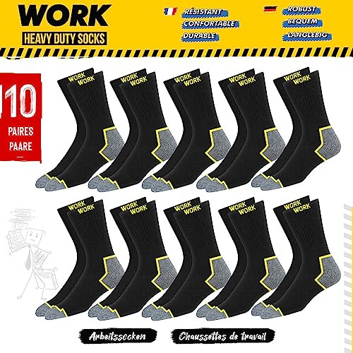 Calcetines Trabajo - (10 Pares) - Calcetines Trabajo Hombre