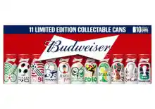 10x44cl Cerveza Budweiser Latas Coleccionables de Mundiales