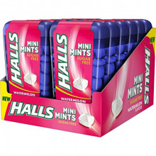 12 envases de caramelos comprimidos Halls Mini Mints sabor sandía