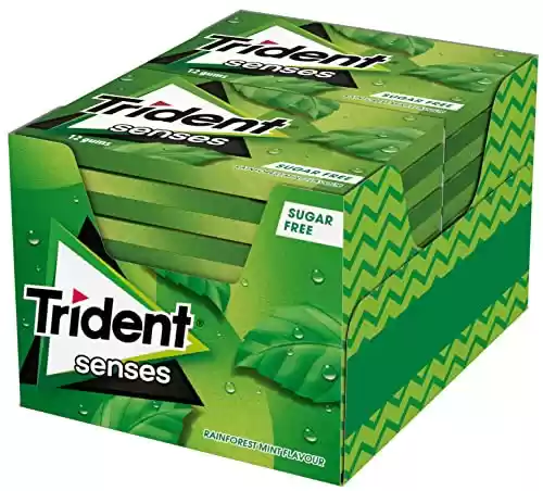 12 paquetes de chicles sin azúcar Trident Senses Spearmint
