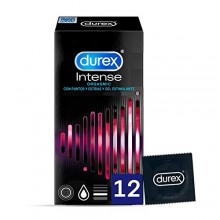 12 preservativos Durex Intense con Puntos, estrías y gel estimulante