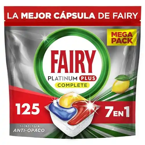 125 cápsulas limón Fairy Platinum Plus Todo en 1