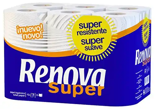 12x Rollos Papel Higiénico Renova Super