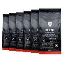 1,36 kg Café molido Brasil 100% arabica Happy Belly Select (6 Paquetes x 227g)