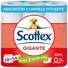 18x Rollos XXL Papel Higiénico Scottex Gigante Seco