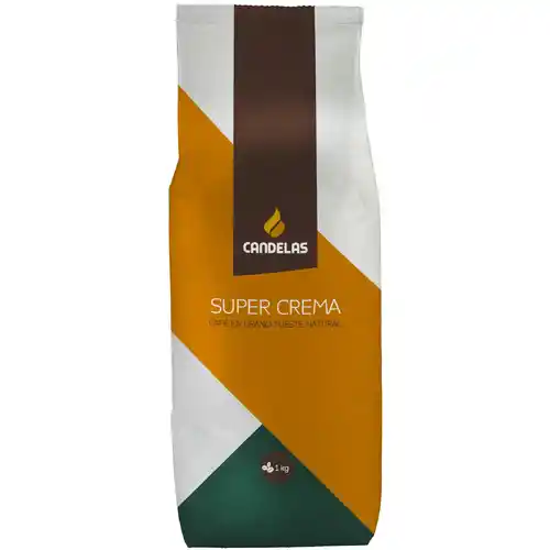 1kg Café en grano de tueste natural Candelas Super Crema