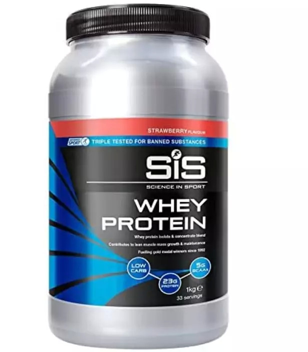 1kg Suero de proteína SIS en polvo sabor a fresa (compra recurrente)