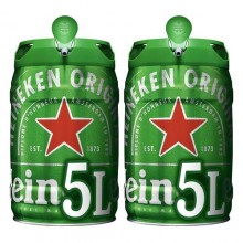 2 Barriles de 5 litros de cerveza Heineken