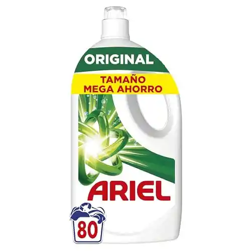 2 botellas de Detergente Lavadora Ariel Liquido (en total 160 Lavados)