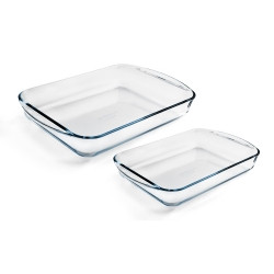 2 Fuentes de vidrio para el horno Pyrex