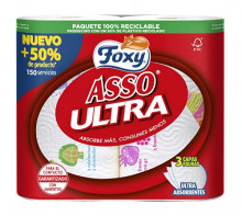 2 rollos Papel de Cocina Foxy Asso Ultra de 3 capas (compra recurrente)