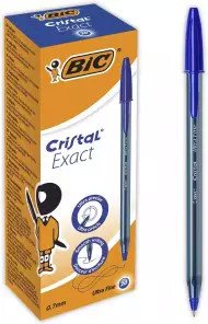 20 Bolígrafos BIC Cristal Exact Punta Fina 0,7mm