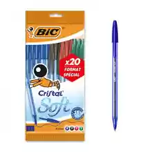 20 Bolígrafos Bic Cristal Soft