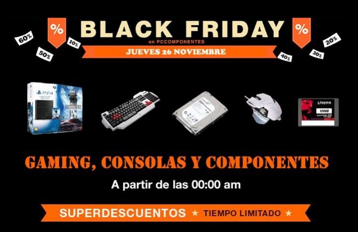Black Friday en PcComponentes: Chollos en gaming, consolas y componentes (jueves 26 noviembre)