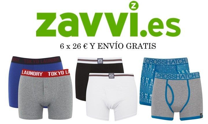 ¡Chollo! 6 boxers de marca por 26 euros y envío gratis en Zavvi
