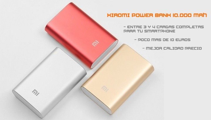 ¡Chollo! Batería portátil Xiaomi Power Bank 10000mAh solo 10,24€