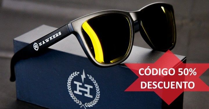 ¡Últimas horas! Código 50% descuento en gafas de sol Hawkers + envío gratis