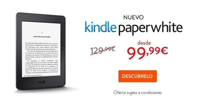 30€ de descuento en E-Reader Kindle Paperwhite