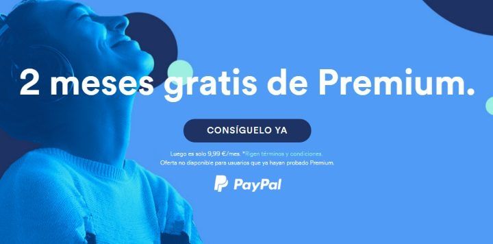 ¡GRATIS! 2 meses de Spotify Premium gratis con PayPal