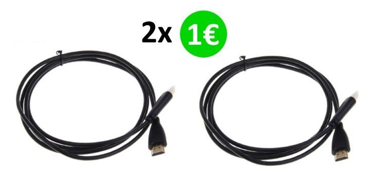 ¡Chollo! 2 cables HDMI de 1,8 m solo 1€ y envío gratis