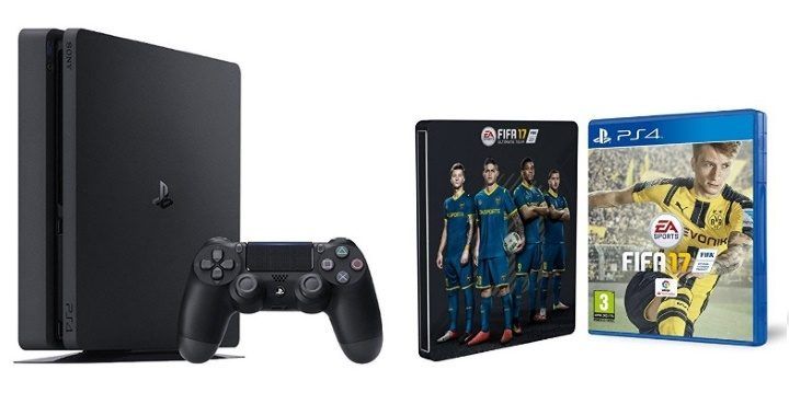 ¡Chollo! PS4 Slim 1TB + FIFA 17 + SteelBook sólo 299€ en Amazon
