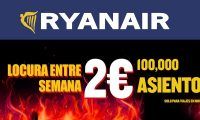 ¡Chollazo! Vuelos a 2€ en Ryanair para volar en noviembre