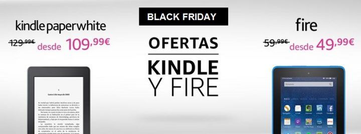 Ofertas Black Friday en eReader Kindle Paperwhite y Tablet Fire
