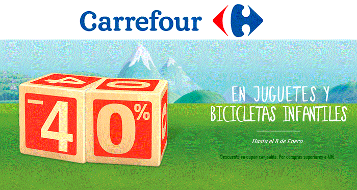 Pino empujar Kent Chollo! Bono del 40% en juguetes y bicicletas en Carrefour
