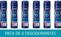 ¡Chollo! Pack 6 desodorantes Nivea Fresh Active sólo 10,10€