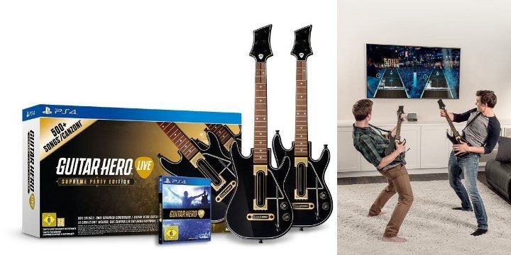 ¡Chollo! Guitar Hero Live Supreme Party Edition para PS4 + 2 Guitarras sólo 34,55€
