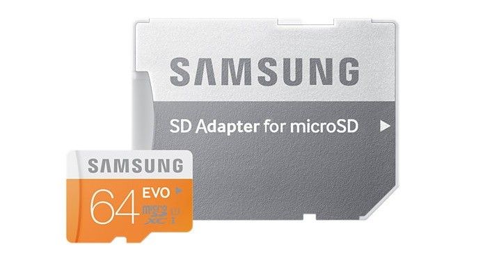 ¡Chollo! Tarjeta microSD Samsung Evo 64GB clase 10 por 16,50€