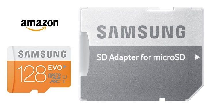 Tarjeta de memoria Micro SD Samsung Evo 128GB sólo 34€ (60% descuento)