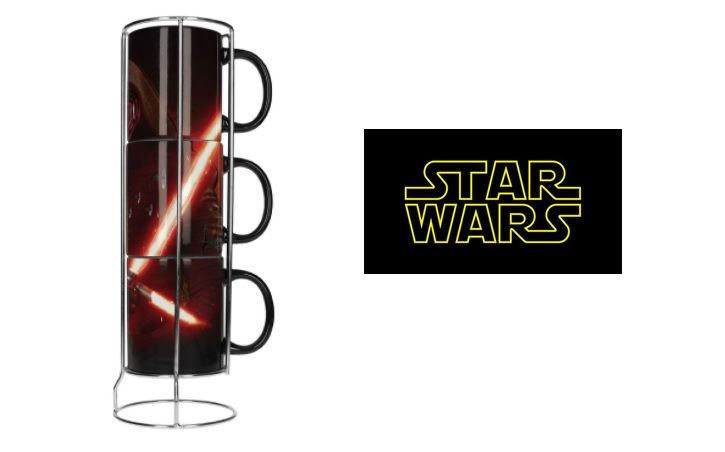 ¡Chollo! Set de 3 tazas Sable Kylo Star Wars sólo 6,99€ (72% descuento)