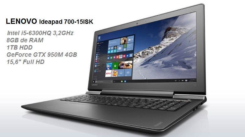 ¡Oferta Flash! Lenovo Ideapad i5-6300HQ/8GB/GTX950M por 579€