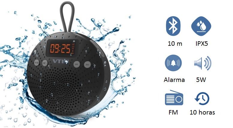 ¡Cupón exclusivo! Altavoz Bluetooth impermeable con radio FM sólo 14,99€