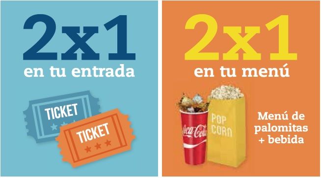 2x1 en entradas de cine y menús en Cinesa hasta 20/07/2017
