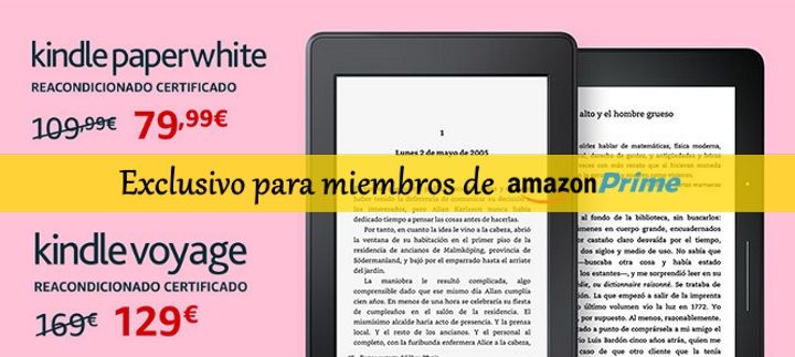 ¡Exclusivo miembros Prime! E-Readers Kindle con hasta 40€ de descuento