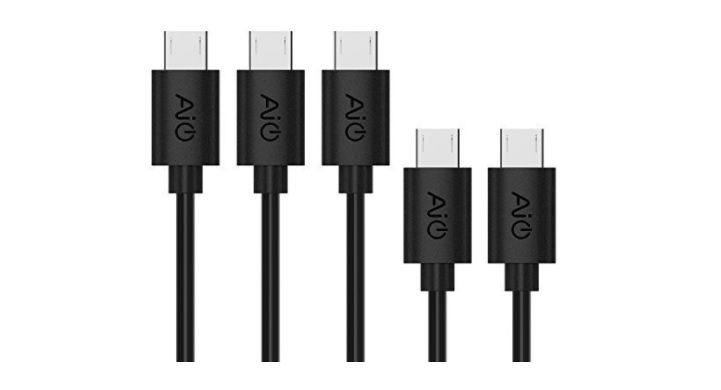 ¡Producto Plus! Pack de 5 cables micro USB Aukey por sólo 3,99€