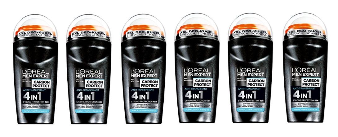 Pack 6 desodorantes L'Oréal Men Expert Carbon Protect sólo 10,90€