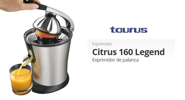 Exprimidor Taurus Citrus 160 Legend sólo 29,90€