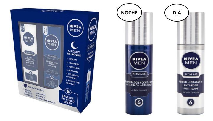 ¡Mitad de precio! Pack de 2 cremas antiedad Nivea Men Active Age por 9,98€