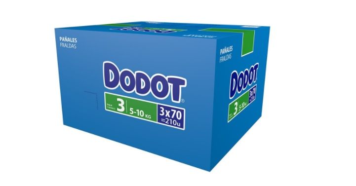 ¡Chollo! 210 pañales Dodot T3 (4-10 Kg) sólo 31,05€. ¡La unidad a 0,15€!